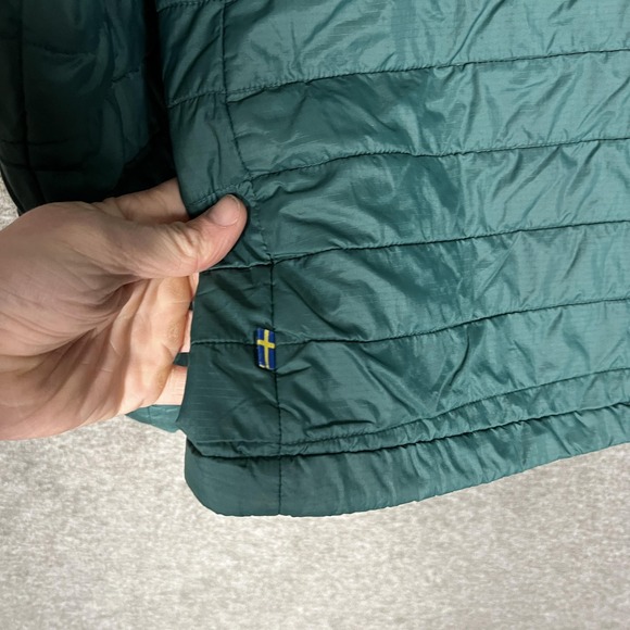Fjallraven Expedition X-Latt Jacket Womens Large Green Lightweight Puffer Zip - Picture 10 of 13